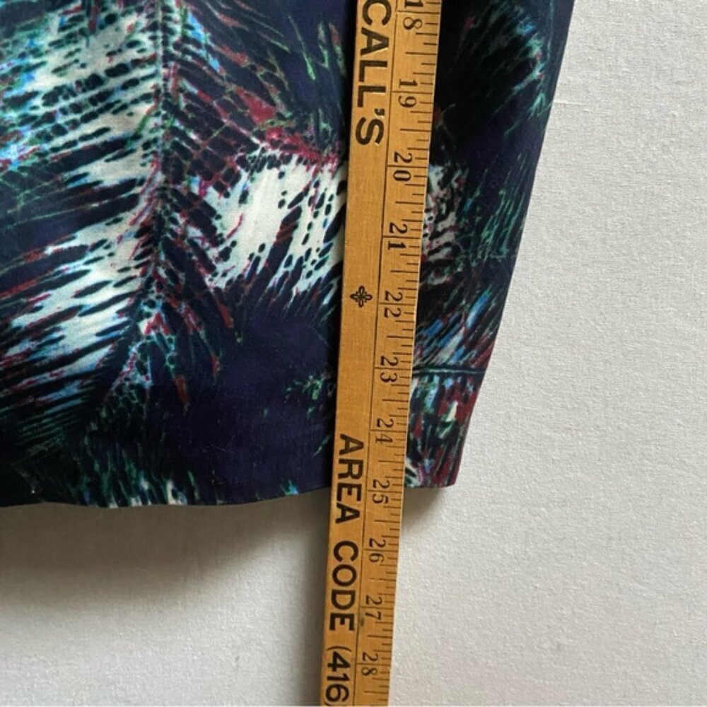 Club Monaco Nelly Strapless Mini Dress With Pockets Blue Pattern Sz 0 - Picture 14 of 15